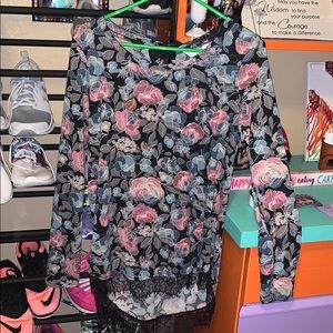 Floral long sleeved sweater